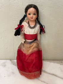 Rare Vintage Doll With Braided Pigtails