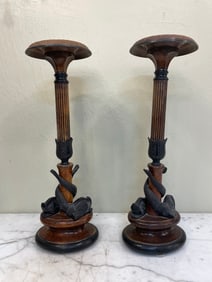 Pair of Large Candle Holders