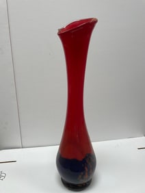 Long Neck Hand Blown Glass Vase