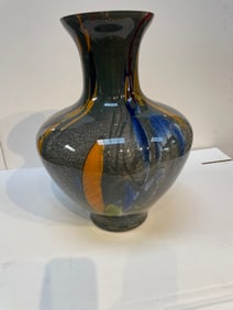 Magnificent Large Hand Blown Glass Vase
