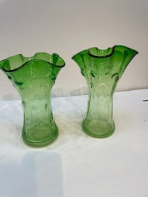 Pair of Hand Blown Glass Vase