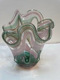 Unique Modern Hand Blown Glass Vase