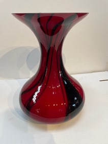 Excellent Abstract Hand Blown Glass Vase
