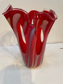 Modern & Unusal Hand Blown Glass Vase