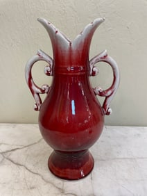 Unusal Blood Red Porcelain Vase