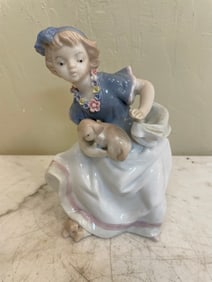 Porcelain Girl with Puppy