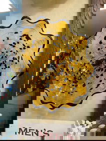 Abstract Hand Blown Glass Wall Decor w/ Mount