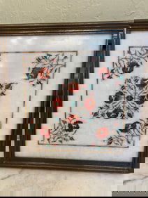 Pietra Dura Mosaic Plaque W/ Precious Stones Inlay