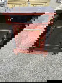 Small Wood Cabinet w/ Door & Drawer