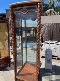 Wood Cabinet with Shelves, 24k Accents