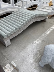 Hand-Carved Bamboo-Style Granite Bridge