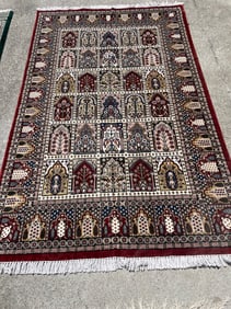 Hand-Woven Area Rug w/ Tree of Life Design