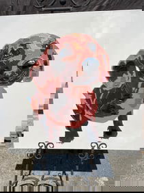 Dachshund Abstract Oil On Canvas