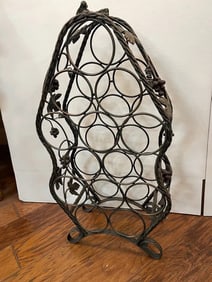 Wrought Iron Wine Bottle Holder