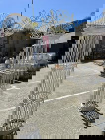 Wrought Iron Garden Arch with Planter Pillars