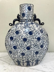 Vintage Porcelain Vase with Floral Design