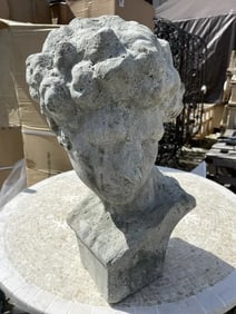 Vintage Clay Bust of David Statue