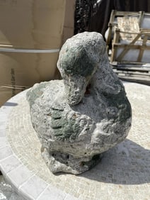 Vintage Hand-Made Duck Garden Statue