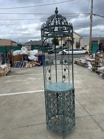 Wrought Iron Wine Rack with Grape, Vine Design