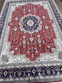 Hand-Woven Silk on Silk Tree of Life Area Rug