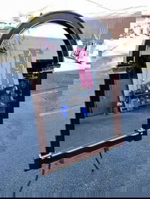 Arch-Shaped Mirror with Gilded-Accented Frame