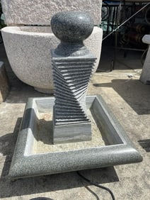 Modern Abstract Granite Fountain