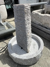 Modern Abstract Granite Fountain
