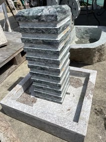 Modern Gray Marble Fountain