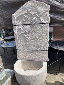 Large Spectacular Granite Fountain w/ Grapes