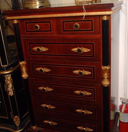 Dresser with Pillar Columns and Gilded Accents (1 of 6)