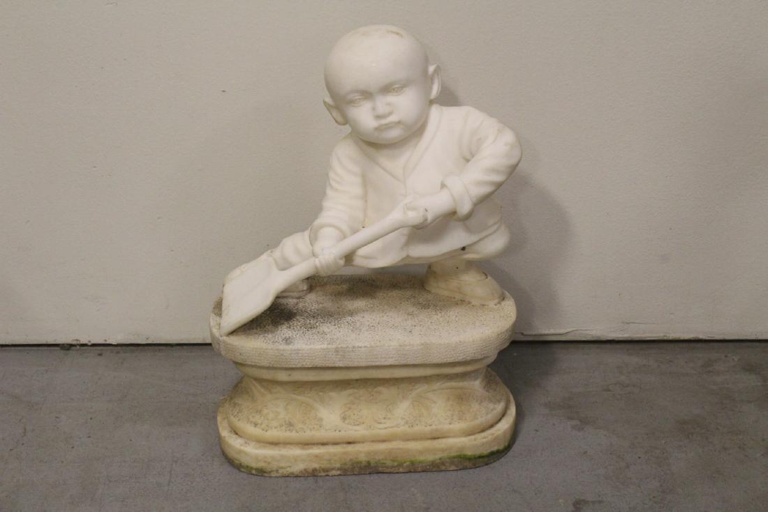 A very cute Chinese white marble carving (1 of 10)