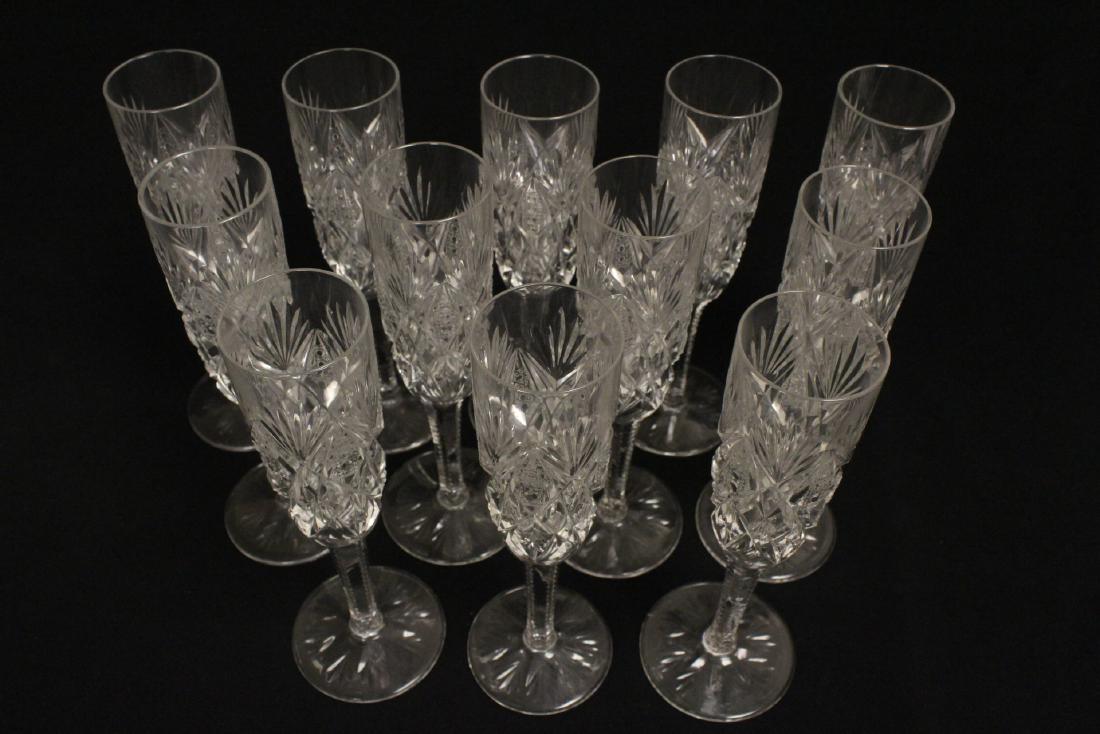 12 champagne crystal goblets by St. Louis (1 of 10)