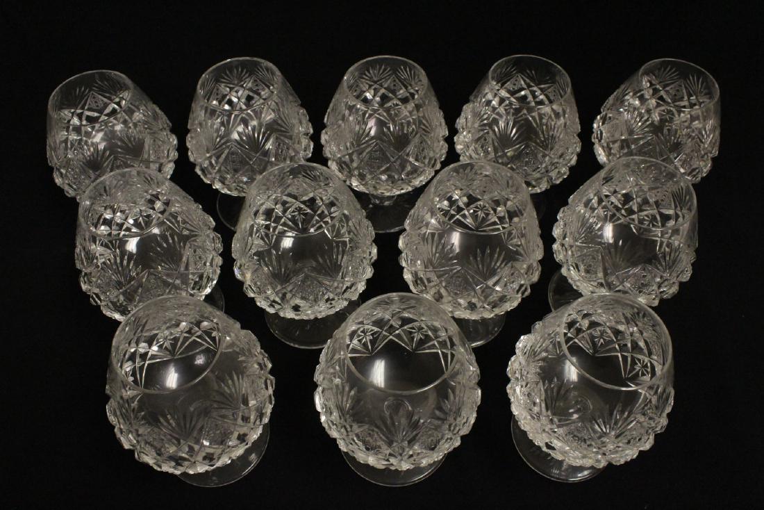 12 crystal brandy sniffers by St Louis (1 of 10)