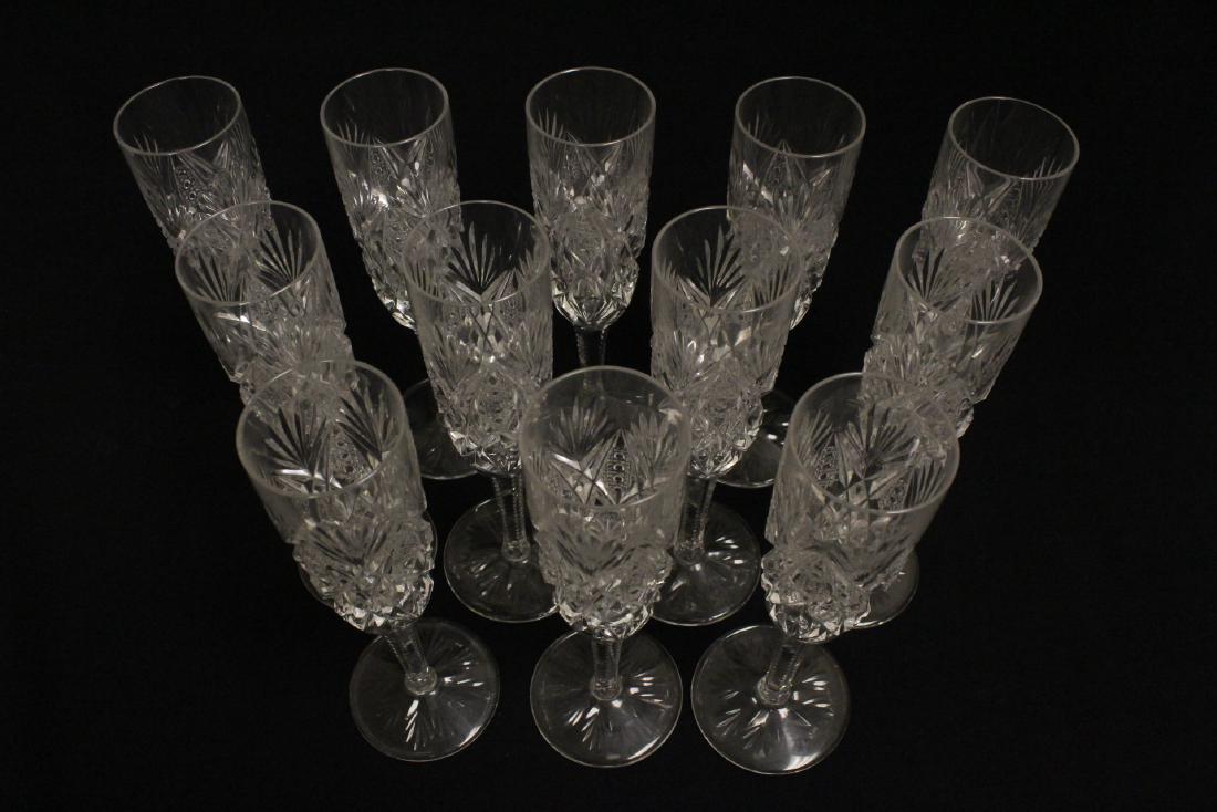 12 champagne crystal goblets by St. Louis (1 of 10)