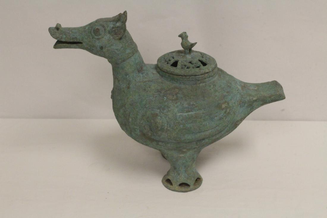 Chinese archaic style bronze censer (1 of 10)