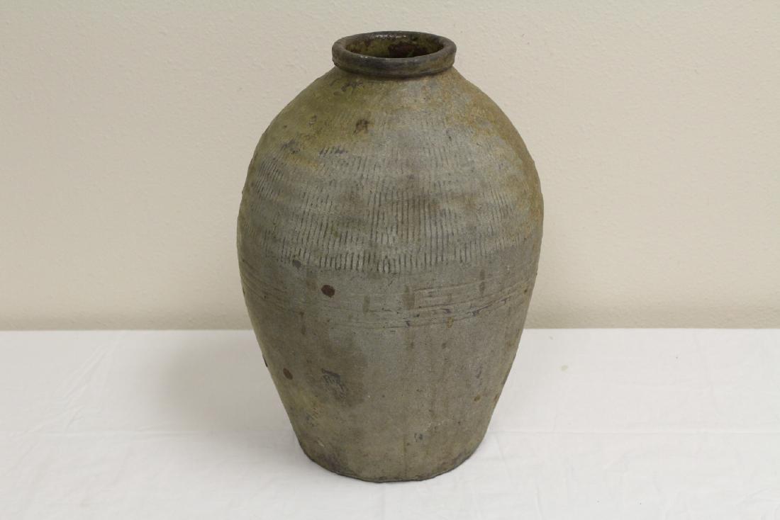Antique Chinese glazed pottery storage jar (1 of 10)