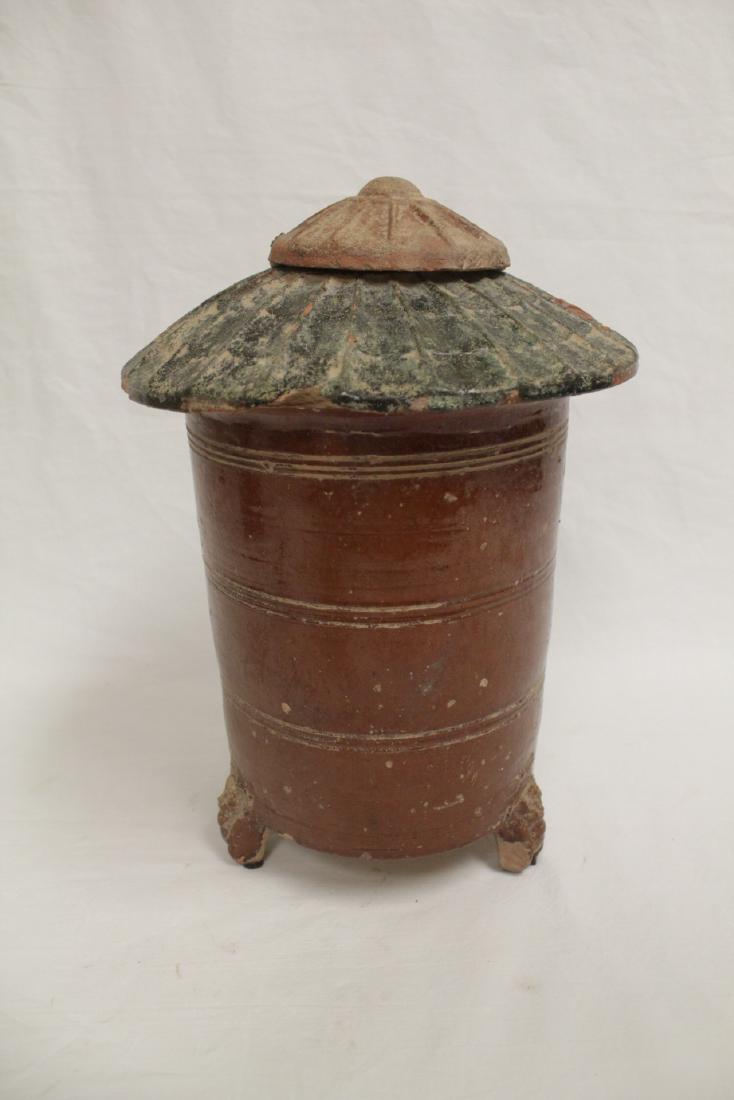 Chinese Han style green glazed rice barn (1 of 10)