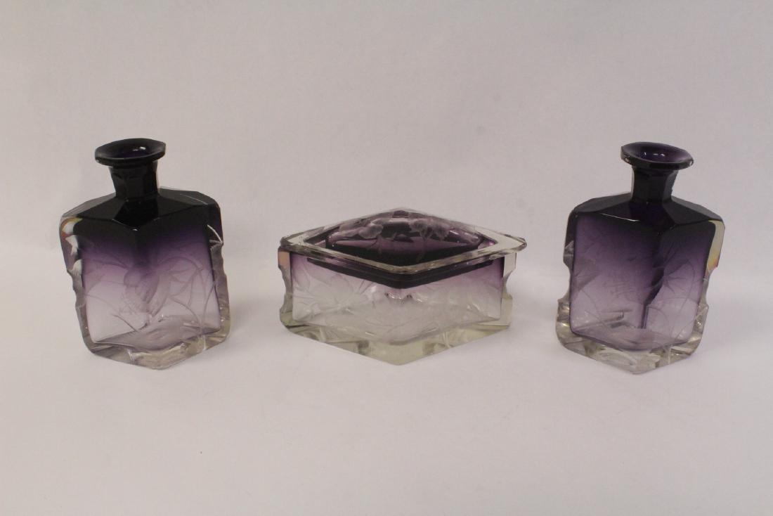 3pc rare antique Moser crystals (1 of 10)