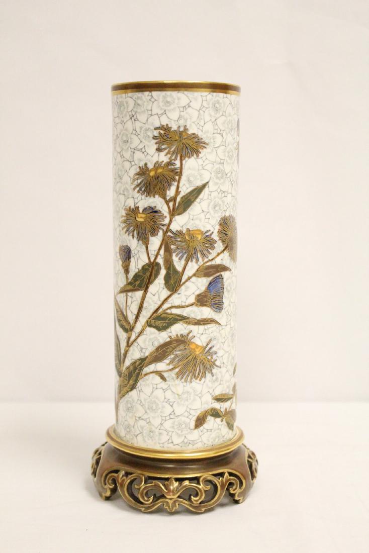 Royal Worcester porcelain straight vase (1 of 10)