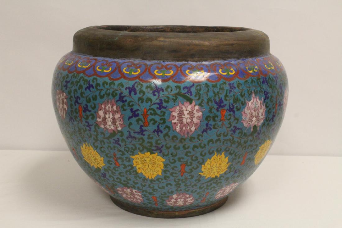 Large Chinese cloisonne jar (1 of 10)
