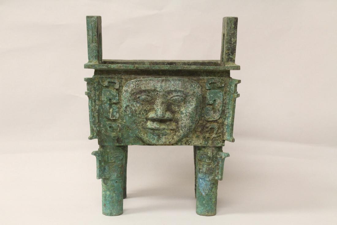 Chinese archaic style bronze ding (1 of 10)