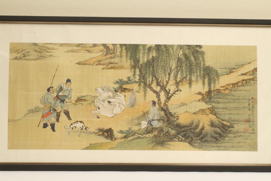 Chinese framed w/c attributed to Xu Cao (1 of 10)