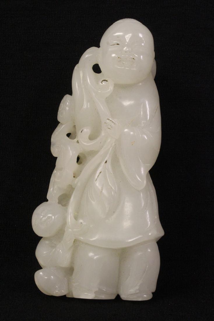 Chinese white jade carved figure (1 of 10)