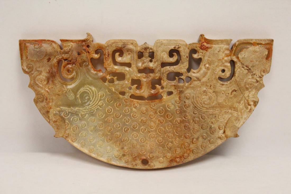 Chinese jade like stone carved ornament (1 of 10)