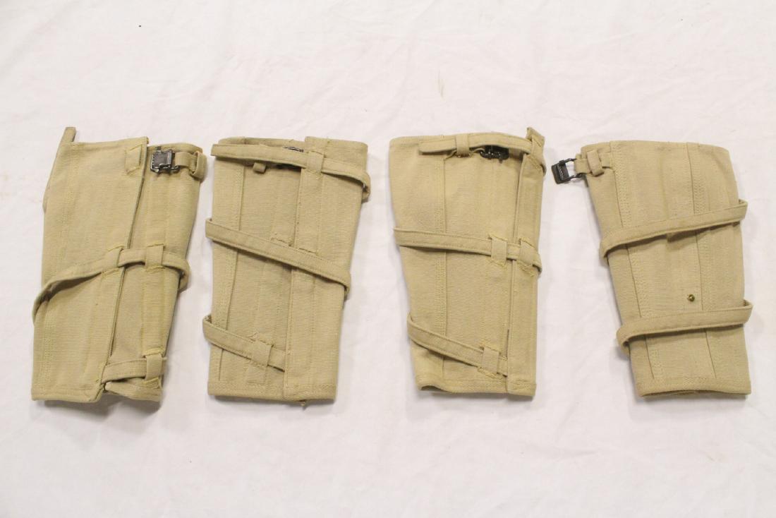 4 US pre-WWI cavalry office canvas puttees legging (1 of 10)