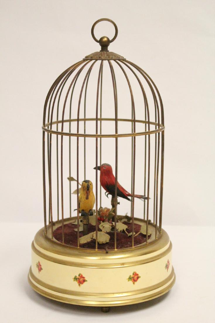 Unusual 19th/20th century mechanical bird in cage (1 of 10)
