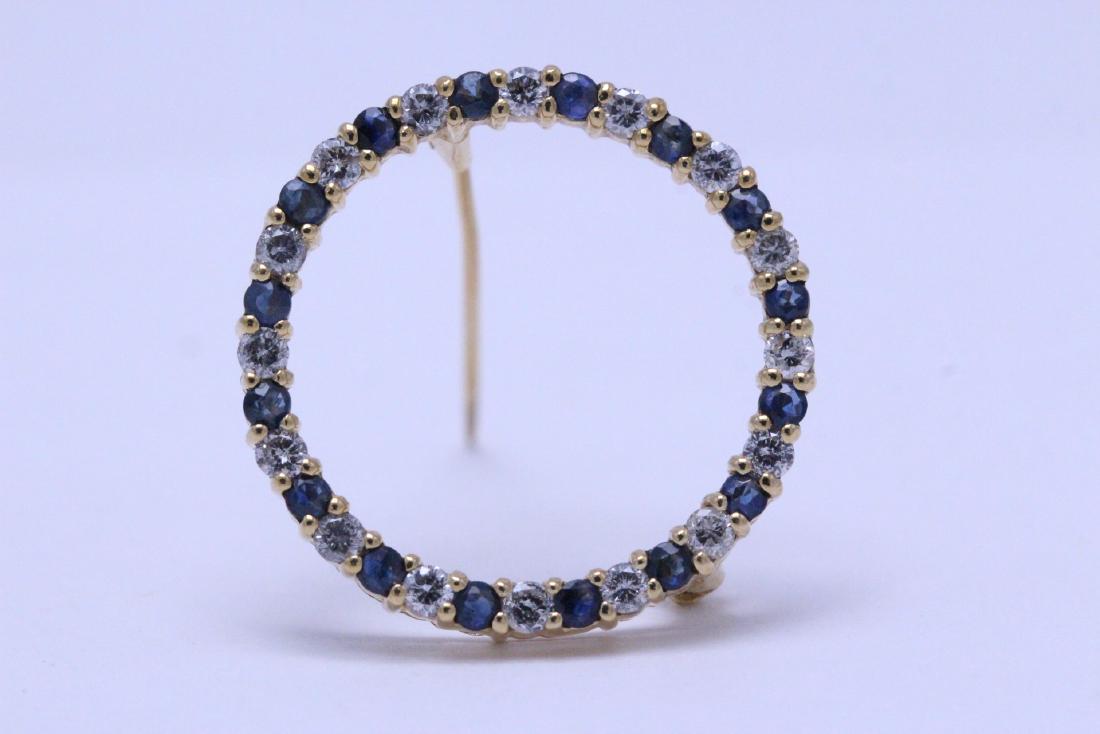 14K Y/G diamond & sapphire pin (1 of 10)