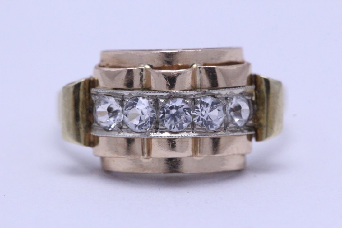 Victorian 14K pink gold spinel ring (1 of 10)