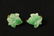 Pair vintage silver framed jadeite earrings