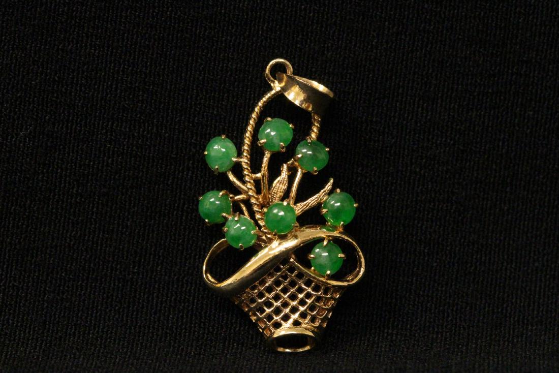 14K Y/G jadeite pendant (1 of 8)